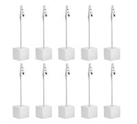 Tinksky 10pcs Cube Base Memo Photo Holder Paper Clip (Silver) Nota Clip