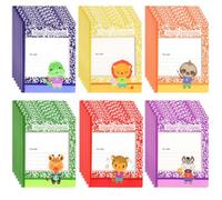 Tinlade 96 Pcs Animal Primary Composition Notebooks 1/2" Ruled Lines Grades K-2 Story Journals 9.7 x 7.5 Inch SoftcoverJournal School Back to School Supplies for Student Handwriting Drawing Writing