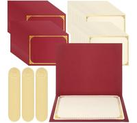 Tinlade Il kit da 300 pezzi include 100 titolari di certificati con bordo in alluminio, 100 documenti per certificati da 21,6 x 28 cm, 100 sigilli di premio adesivi, copertura per diploma per