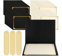Tinlade Il kit da 300 pezzi include 100 titolari di certificati con bordo in alluminio, 100 documenti per certificati da 21,6 x 28 cm, 100 sigilli di premio adesivi, copertura per diploma per