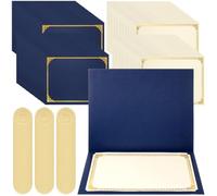 Tinlade Il kit da 300 pezzi include 100 titolari di certificati con bordo in alluminio, 100 fogli per certificati da 21,6 x 27,9 cm, 100 sigilli di premio adesivi per diploma per forniture per