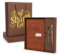Tinlade Leather Journal for Women 8.27 X 5.83 Inch with Pen Gift Set