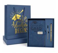 Tinlade Set regalo 2026 Congrats Grad con quaderno in pelle per laurea con penna e ricarica, confezione regalo blu e borsa 2026, per lauree, dottorato di ricerca, infermiera, idee regalo per donne e