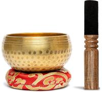 TINMAGI Campana Tibetana, Campane Tibetane Originale per la Purificazione con Cuscino e Bastoncino, per Meditazione, Yoga e Guarigione (6 Pollici)