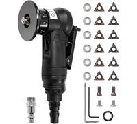 TINMAGI Mini Smussatrice Pneumatica, 2 in 1 Portatile Macchina Pneumatica di Smussatura, 30000 Giri/min 45°, per Smussatura in Metallo e Legno, Sbavatura, 6 Inserti R+8 Inserti C+6 Cuscinetti