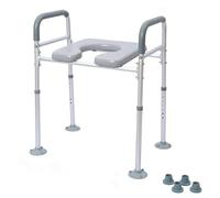 TINMAGI Rialzo wc per Anziani, Rialzo per wc, Alzawater per Protesi Anca con Sedile Regolabile in Altezza, Rialzo Bidet Water per Disabili Incinta, con un Cuscino di Seduta