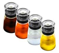 TINMIX Bottiglia Dispenser di Olio a Prova di Perdite per Campeggio all'Aperto, 160ml/5.4oz Ampolla di Vetro per Olio d'Oliva e Aceto, Ben Sigillata per Cucina da Picnic, Confezione da 4