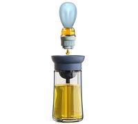 TINMIX Dispenser di olio con spazzola per barbecue, contenitore per olio e dispenser e spazzola in silicone per cucina, barbecue, grigliate, cottura e cottura TOB21 TOB21S (Blu)