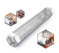 TINMIX tubo per affumicatore esagonale in acciaio inox, spessore 30,5 cm, per griglia a pellet, barbecue in legno, per affumicatori freddi/caldi, funziona con griglia elettrica a gas (1* Affumicatore)