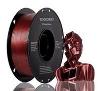 TINMORRY Filamento metallico PETG da 1,75 mm, per stampa 3D Rapid PETG, PETG con portata rapida, compatibile con stampante 3D Bambu Lab FDM, bobina da 1 kg, rosso scuro metallizzato