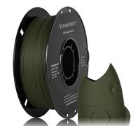TINMORRY Filamento PLA opaco 1,75 mm, colore senza lucentezza, trama opaca, bobina da 1 kg (2,2 lbs), alta compatibilità con stampante 3D Bambu Lab FDM, verde militare opaco