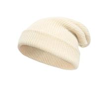 Tinncana 100% Lana Merino a Doppia Faccia Beanie per Uomo e Donna, Berretti Invernali Ultra Spessi, Morbidi e Caldi (Bianco)