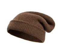 Tinncana 100% Lana Merino a Doppia Faccia Beanie per Uomo e Donna, Berretti Invernali Ultra Spessi, Morbidi e Caldi (caffè)