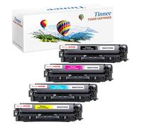 Tinnee Toner Compatibile con HP 304A CC530A CC531A CC532A CC533A per Color Laserjet CP2320 CM2320NF CM2320FXI CP2025 CP2025N CP2025DN (1 Nero, 1 Ciano, 1 Magenta, 1 Giallo)