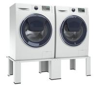 Tino Tech Doppio supporto per lavatrice e asciugatrice, 127 x 54,5 x 32,5 cm, bianco, capacità di carico 200 kg, base per lavatrice, cuscino antiscivolo per lavatrice