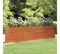 Tino Tech Fioriera rialzata da giardino, 320 x 40 x 77 cm, in acciaio corten, per esterni, aiuola di erbe aromatiche, aiuola da giardino in metallo, aiuola da giardino arrugginita