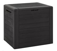 Tino Tech Scatola portaoggetti in polipropilene, 58,5 x 46 x 55 cm, 140 l, colore marrone, per esterni, da giardino, per esterni, multiuso