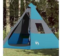 Tino Tech Tipi, tenda da campeggio per 7 persone, per esterni, 350 x 350 x 280 cm, tenda per famiglia, tenda da tiro, tenda da tiro, tenda per famiglia, tenda da trekking, poliestere e polietilene blu