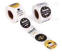 Tinoaly 1000pz Adesivi per Laurea Classe del 2025, 38 mm Rotondi 8 Stili Congratulazioni Etichette Adesive Laurea Decalcomania per Buste Album di Ritagli Carte Decorazioni Articoli Feste