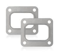 Tinoaly 2 Pezzi Guarnizioni Flangia Turbina T4, Acciaio Inossidabile Argentato Guarnizioni Ingresso Turbina Turbo per Turbocompressori T4 T04E T66 T70 GT35 GT40