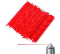 Tinoaly 200pz Cannucce Spray, Lunghe 12cm in Materiale PP Rosso per Bombolette Spray Cannucce di Ricambio per Vernici Detergenti Oli Lubrificanti Spazi Ristretti