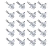 Tinoaly 20pz Perni di Supporto per Mensole per Libreria IKEA Billy, Pioli di Ricambio in Lega d'Argento Mensole Compatibili con La Libreria IKEA Billy (Parte 131372)