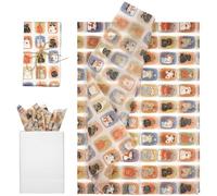Tinoaly 30 Fogli Carta Velina, 50x35cm Stampa con Simpatico Gatto Arancione Carta da Regalo da Regalo per Compleanno Baby Shower Festa per Animali Domestici Articoli il Fai Da Te