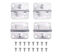 Tinoaly 4pz Cerniere in Acciaio Inox Ghiacciaia Sostitutive per Coleman Parti, Kit Riparazione Cerniere Ghiacciaia con 16 Viti Accessori Frigo Campeggio per 5235 5250 5286b 6262 6270