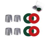 Tinoaly 4pz Spessori per Terminali di Batteria per Auto con Rondelle, Cappuccio di Spessore Terminali Piombo Manicotti Anodo e Catodo Puri Accessori Parti Collegamento Poli Positivi e Negativi