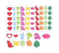 Tinoaly 750 Pz Adesivi Abbronzanti, Adesivi Abbronzanti Carini Autoadesivi il Corpo 10 Stili Decalcomanie per Prendere il Sole Cuore Fiore Farfalla Labbra Decalcomanie per Foglie