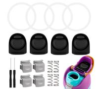Tinoaly Kit Parti di Ricambio per Borracce Owala, Inclusi 4pz Tappi di Ricambio 4pz Pulsanti 4 Anello Tenuta Bottiglia d'Acqua 2 Cacciaviti e 4 Molle
