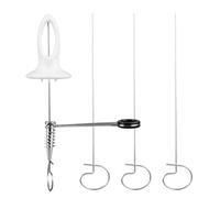 Tinoaly Set Tagliapatate a Spirale Tornado, Tagliapatate Manuale a Spirale Tornado con 4pz Spiedini in Acciaio Inox Spiralizzatore per Verdure per Patatine Fritte Pratico Gadget Cucina