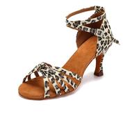 TINRYMX Scarpe da Ballo Latino Donna Raso Professionali Pratica Balli Latini Moderni e Tango Scarpe da Ballo,EM217-BW-7cm,40 EU