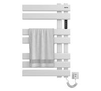 TINS Scaldasalviette Elettrico Bagno, Termoarredo Elettrico Bagno 450 mm×720 mm, Scaldasalviette Elettrico, Termoarredo Elettrico, Scaldino Asciugamani, 235 W, Risparmio Energetico-WiFi White Right