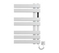 TINS Scaldasalviette Elettrico Bagno, Termoarredo Elettrico Bagno Bianco 450 mm×720 mm, Scaldasalviette Elettrico, Termoarredo Elettrico, Scaldino Asciugamani, 235 W, Risparmio Energetico-White Right