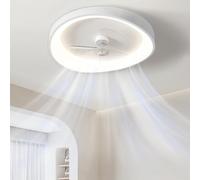 TINS Ventilatore da Soffitto con Luce Moderno Lndoor LED Dimmable Ventilatori da Soffitto con Telecomando Smart 3 Light Color Change e 6 Velocità Della Ventola Per Soggiorno cameretta Cucina- 52cm