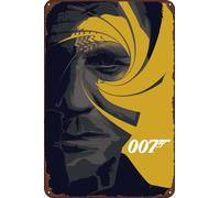 TINSAEGE Targa in metallo con scritta in lingua inglese "James Bond No Time To Die" (lingua italiana non garantita) | Insegne e targhe decorative per la tua casa, bar, club o decorazione da parete