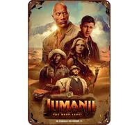 TINSAEGE Targa in metallo Jumanji: The Next Level | Insegne e targhe decorative per la tua casa, bar, club o decorazione da parete - 20,3 x 30,5 cm