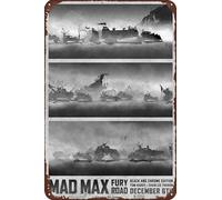 TINSAEGE Targa in metallo Mad Max: Fury Road - Black and Chrome Edition | Insegne e targhe decorative per la tua casa, bar, club o decorazione da parete - 20,3 x 30,5 cm