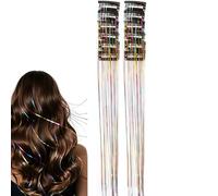 Tinsel Per Capelli A Clip 12 Pezzi 50 cm Accessorio Tinsel Glitter