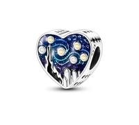 TINSLO Bead Charm Ciondolo Argento Sterling 925 con Cubic Zirconia Pendenti per Pandora Braccialetti, Compatibile con Braccialetti e Collane europei