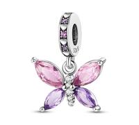 TINSLO Ciondolo Argento Sterling 925 con Cubic Zirconia Pendenti per Pandora Braccialetti, Compatibile con Braccialetti e Collane europei, perfetto Regali per Moglie e Ragazze