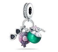 TINSLO Ciondolo Argento Sterling 925 con Cubic Zirconia Pendenti per Pandora Braccialetti, Compatibile con Braccialetti e Collane europei, perfetto Regali per Moglie e Ragazze