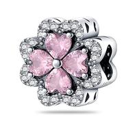 TINSLO Ciondolo Argento Sterling 925 con Cubic Zirconia Pendenti per Pandora Braccialetti, Compatibile con Braccialetti e Collane europei, perfetto Regali per Moglie e Ragazze