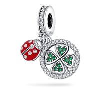 TINSLO Ciondolo Argento Sterling 925 con Cubic Zirconia Pendenti per Pandora Braccialetti, Compatibile con Braccialetti e Collane europei, perfetto Regali per Moglie e Ragazze