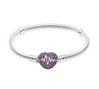 TINSLO Moments-Bracciale Donna Argento 925 Braccialetto Snake Bracciali Gioielli Regalo Natale Compleanno Festa Della Mamma per Moglie Amiche Amica CMB062