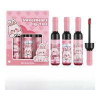 Tinta Labbra - 3 Pezzi Impermeabile Forma Bottiglia Vino per Labbra,Resistente al Sudore Accessori Bellezza Durevoli per Viaggi Feste Matrimonio Appuntamenti