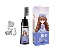 Tinta per Capelli in Schiuma,400 Ml Pettine Colorante Portatile A Lunga Durata Con Pennello - Shampoo Colorante Capelli - per Copertura Diradamento Styling Donna Uomo Calvo Cuoio Capelluto Barba Quoti