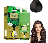 Tinta per capelli in schiuma, Tinta per capelli a bolle vegetali, Crema colorante a lunga durata, Estratto vegetale puro per capelli grigi, Tinta a bolle, Copertura dei capelli grigi (D)