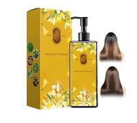 Tinta per capelli nutriente a base vegetale, shampoo tintura naturale a lunga durata, tinta floreale monodose a base vegetale, copertura uniforme e naturale dei capelli grigi (Nero naturale)